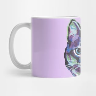 Tabby Cat Bright colorful pop kitty art Mug